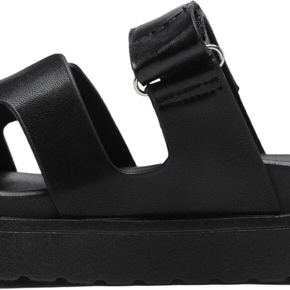 Women's Thick Platform Slide Sandals anti-slip Sole Open Toe Strap Summer Flats - Picture 3 of 7